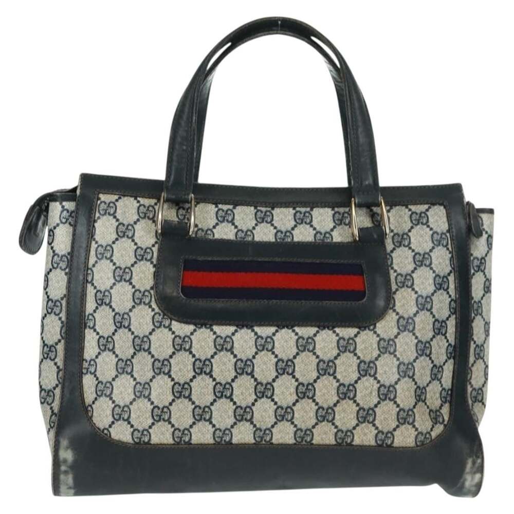 Gucci GG Supreme Web Handbag Navy